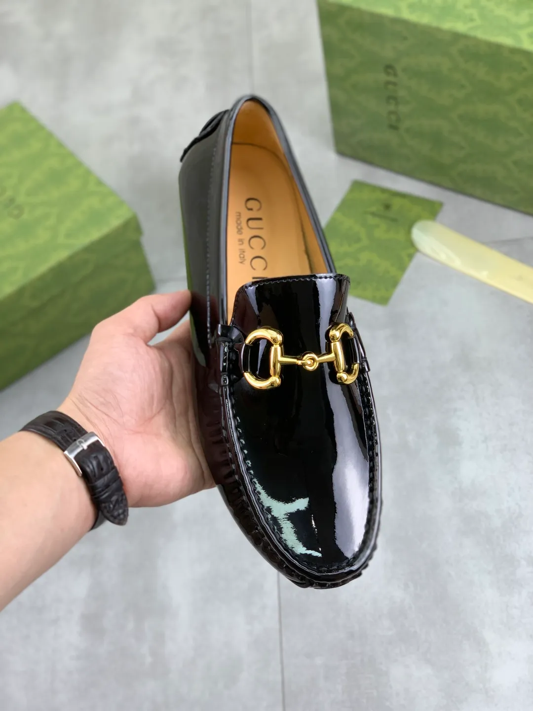 Men's men's shoes 💰P340💰[New style]🆘[GUCCI] New classic beanie shoes; Hong Kong original top quality, exquisite craftsmanship, top quality💪🏼High-end boutique men's beanie shoes, British fashion style 🎈The upper is made of Italian imported calfskin🔥, comfortable and breathable, fully imported soft pigskin lining, lazy slip-on Loaf style This fabric is made of 🇮🇹🎈, which is suitable for drivers to drive, and the original non-slip and wear-resistant rubber outsole 🎈Number of codes: 38-45 Multi-color 🉑️ to choose from